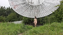 Public nude shoot near old space radar